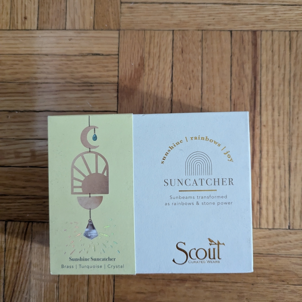 Scout Suncatcher with Brass and Turquoise Accents
